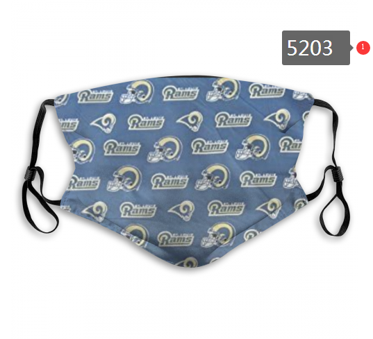 2020 NFL Los Angeles Rams #3 Dust mask with filter->nfl dust mask->Sports Accessory